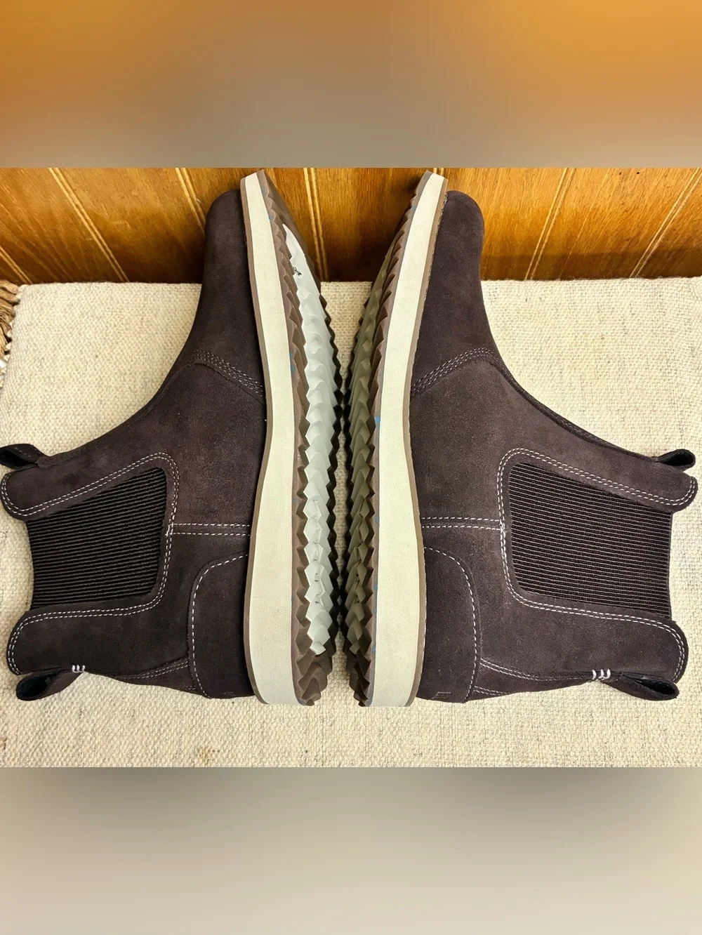 L.L. Bean Men's Stonington Chukka Chelsea Boots in Dark Brown Suede 9M NWOB pull